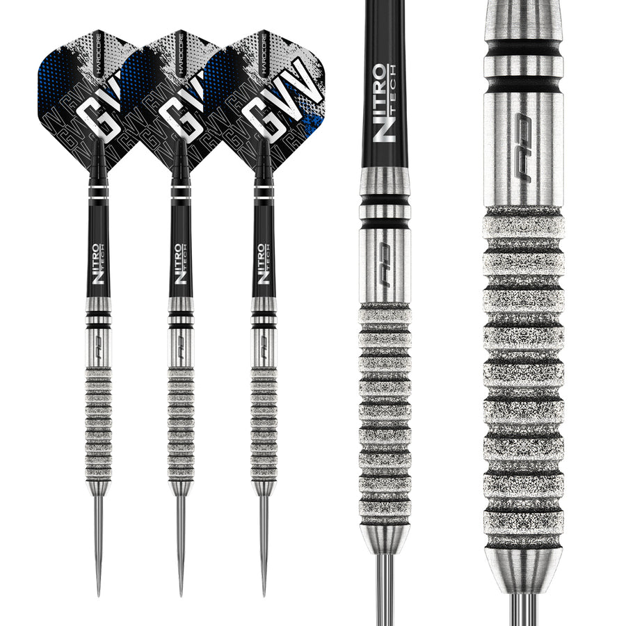 Gian van Veen Tour Edition 90% Tungsten Steel Tip Darts by Red