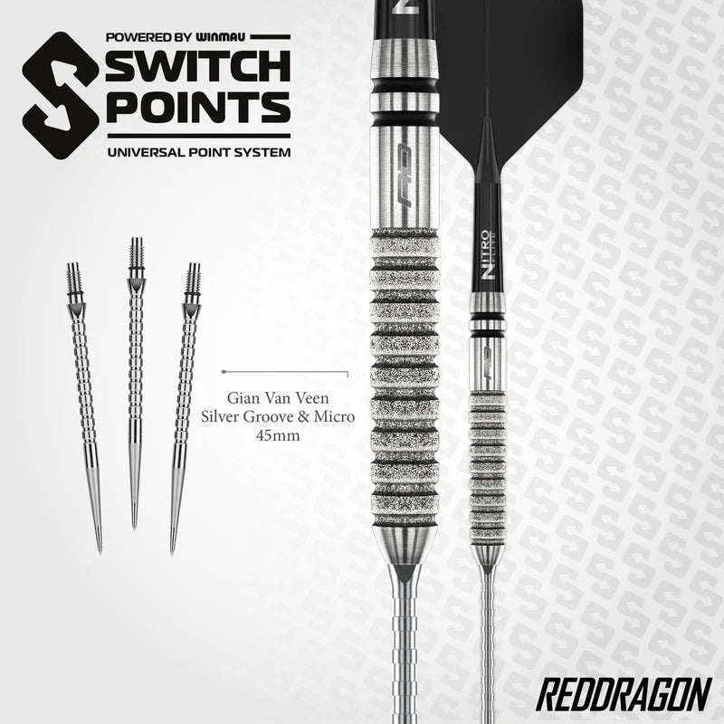 Red Dragon Gian Van Veen TE 90% Switch Point Darts
