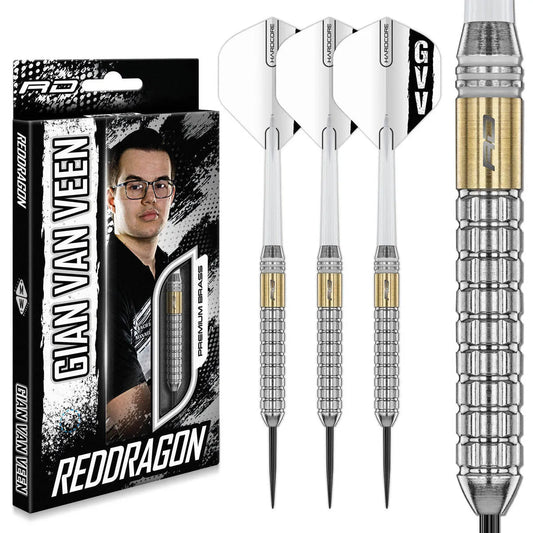Red Dragon Gian van Veen SE Brass Steel Tip Darts