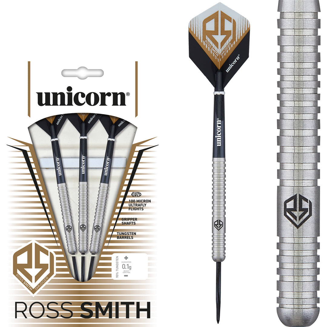Unicorn Ross Smith Natural 90% Tungsten Steel Tip Darts