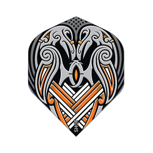 Viking Raven Dart Flight No2 Standard Black by Shot