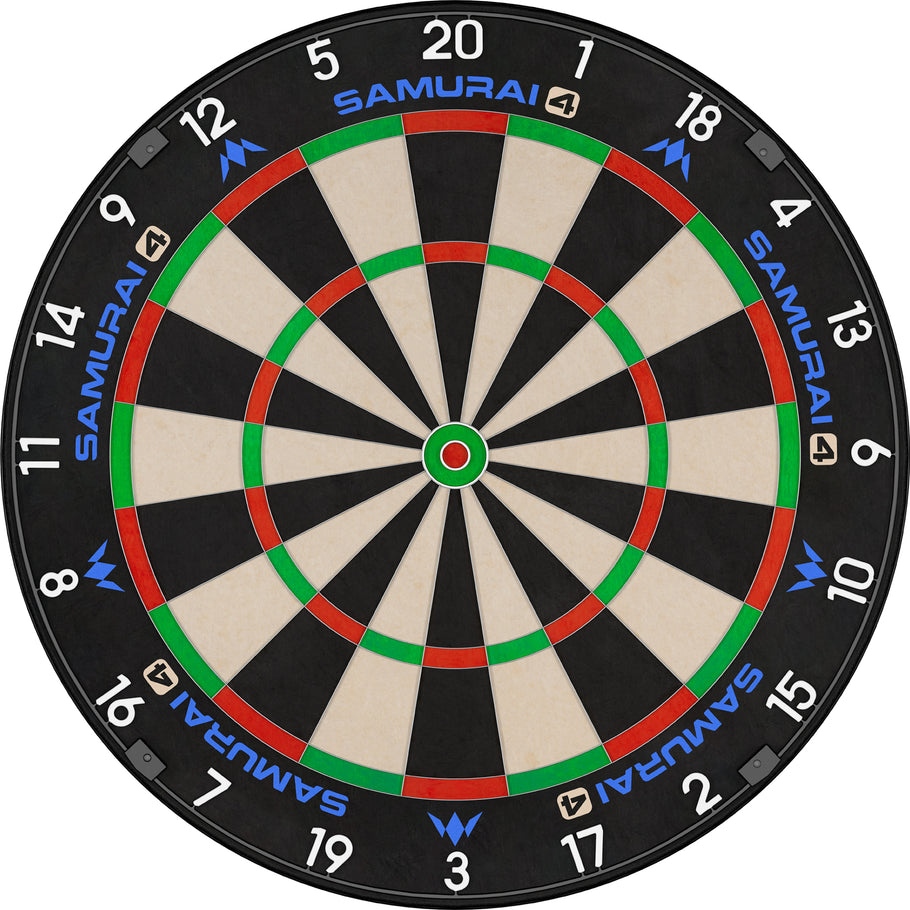 Mission Samurai 4 Dartboard - Professional - Knife Wire - White Spider