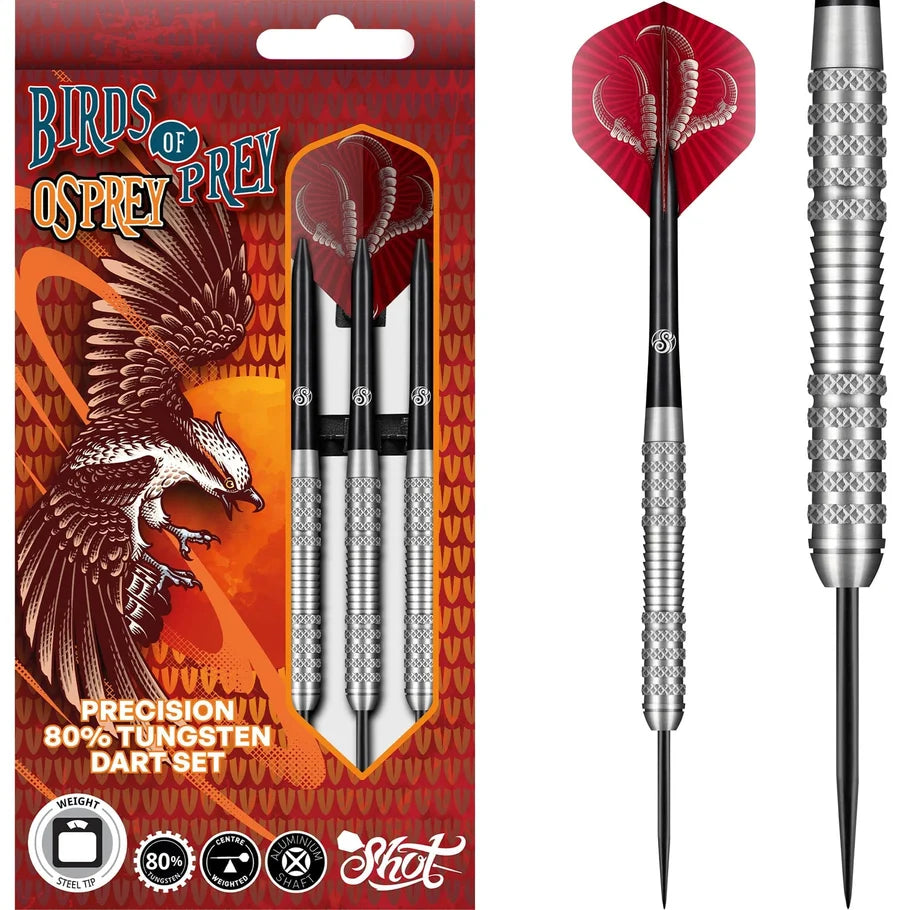 Shot Birds of Prey Osprey - 80% Tungsten, Steel Tip Darts
