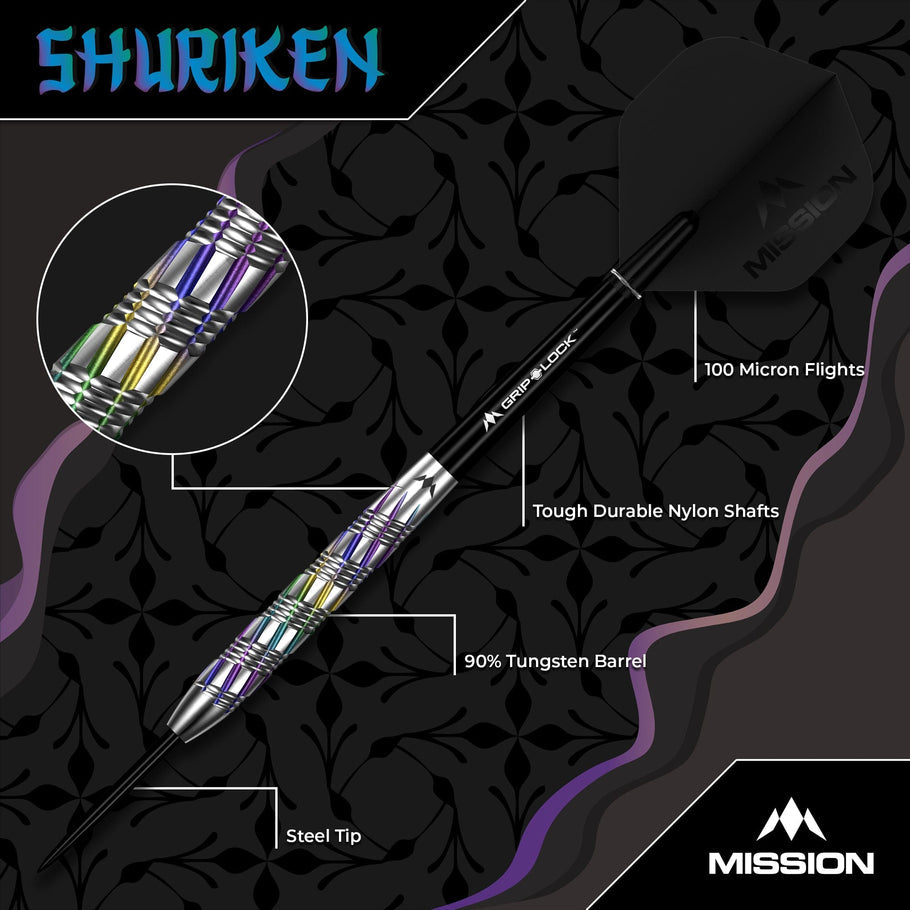 Mission Shuriken Darts Steel Tip - 90% Tungsten