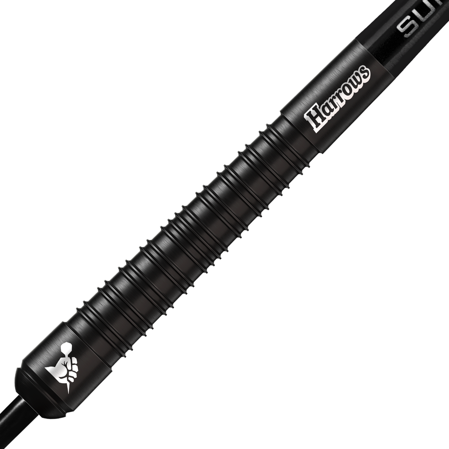 Harrows Supergrip 90% Black Edition Steel Tip Darts