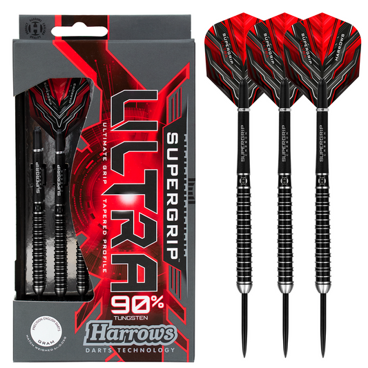 Harrows Supergrip Ultra 90% Steel Tip Darts