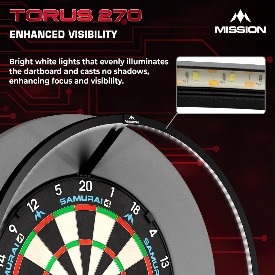 Mission Torus 270 Dartboard Lighting - USB-C