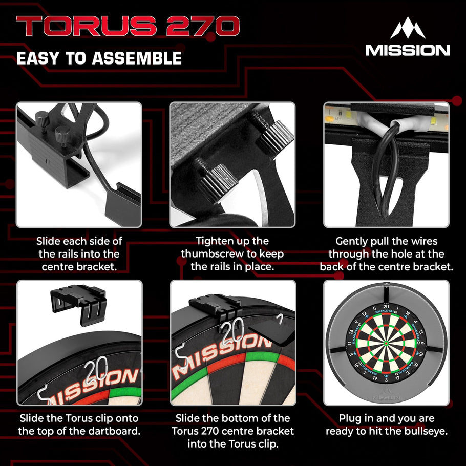 Mission Torus 270 Dartboard Lighting - USB-C