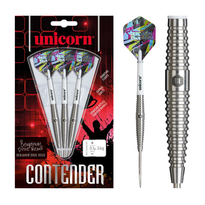 Unicorn Benjamin Drue Reus Contender 80% Tungsten Steel Tip Darts