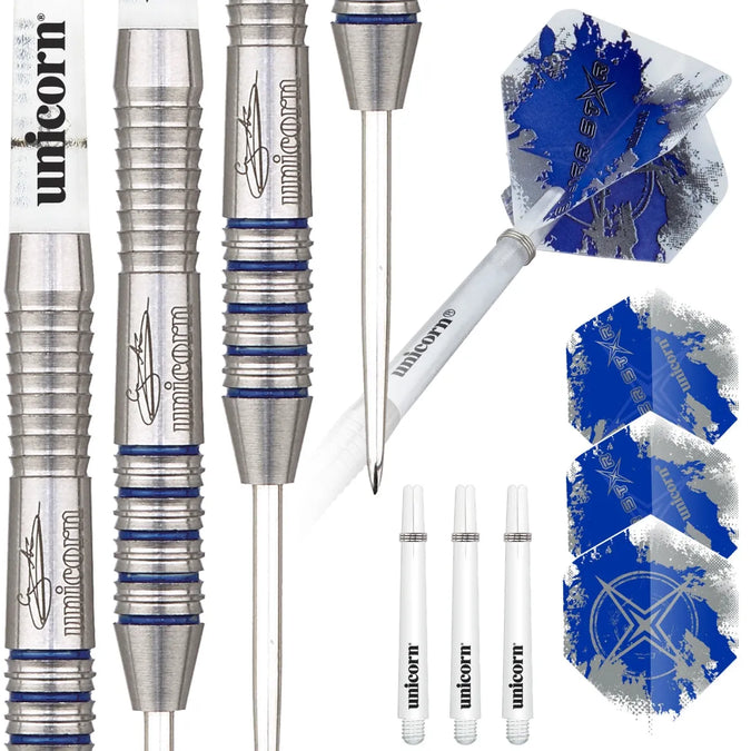 Unicorn Darts Gary Anderson Silver Star P3 80% Tungsten Steel Tip Darts