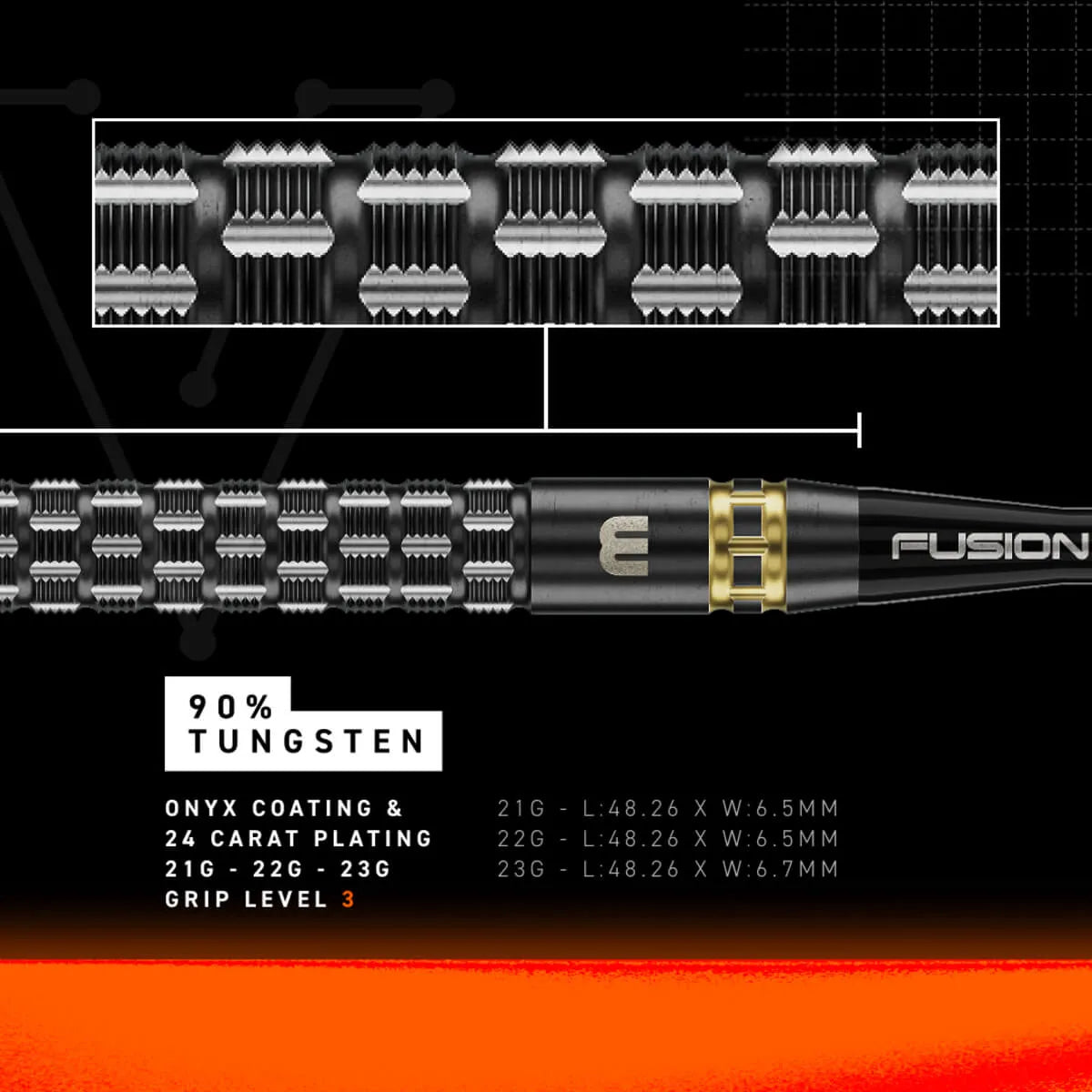 Winmau Gian van Veen TS-PRO SP 90% Tungsten Steel Tip Darts