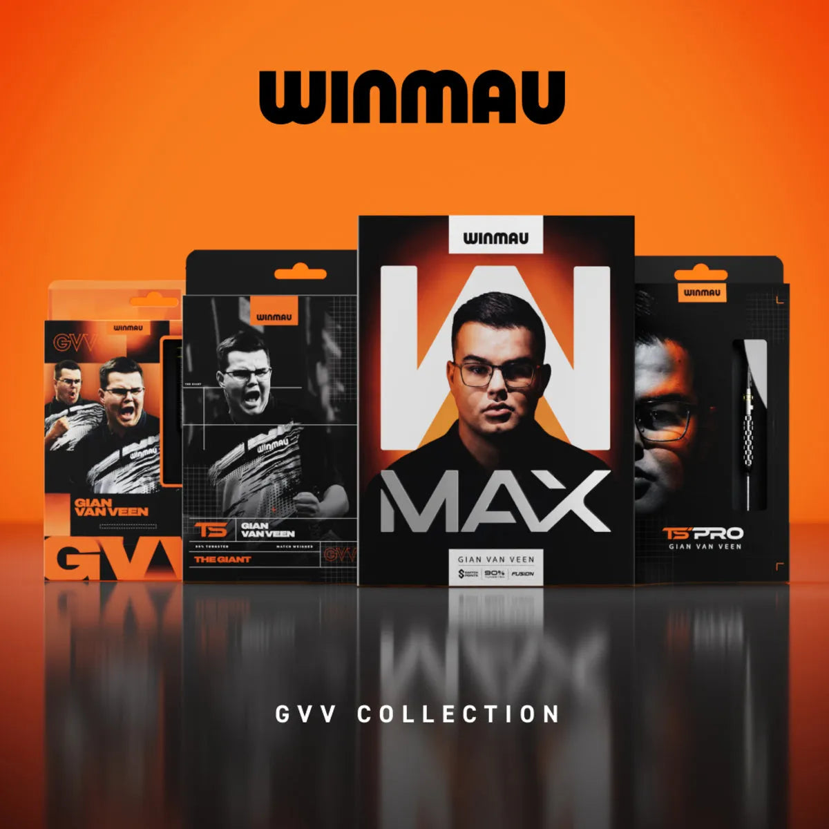 Winmau Gian van Veen W-Max SP 90% Tungsten Steel Tip Darts