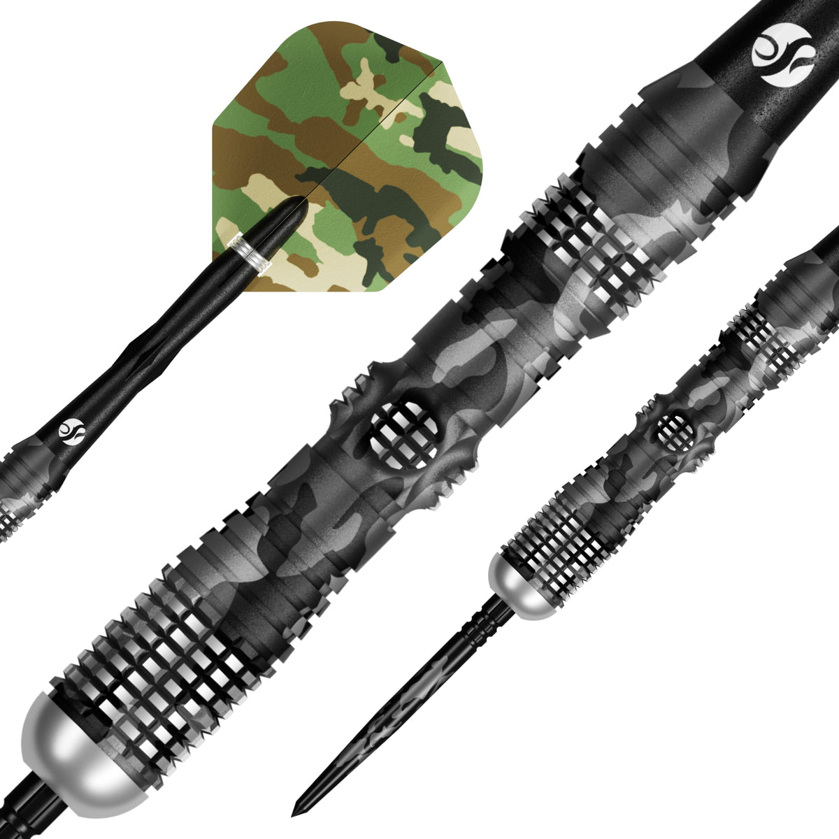 Camo Longshot Steel Tip Dart Set-95% Tungsten Barrels