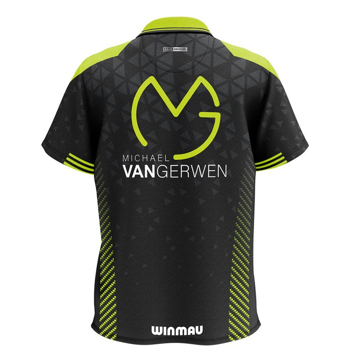 Winmau Michael Van Gerwen Match Polo - Dartshirt (Black)