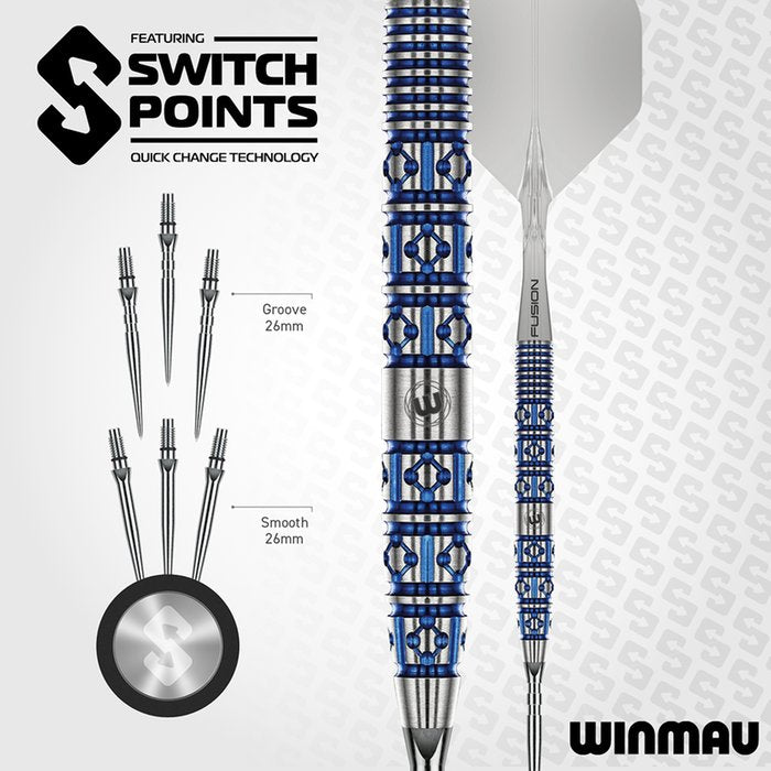 Winmau Lunaris Tapered Switch Point 90% - Steel Tip Darts