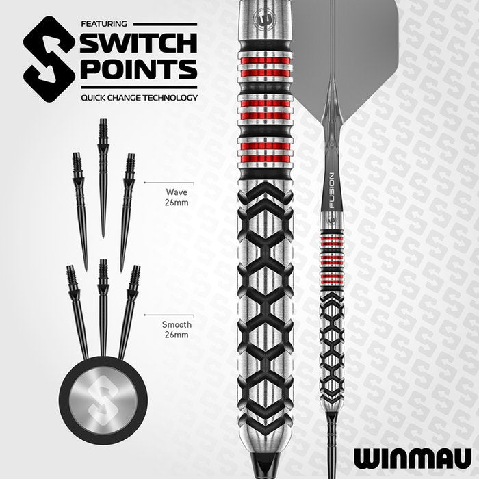 Winmau Fornax Parallel Switch Point 90% - Steel Tip Darts