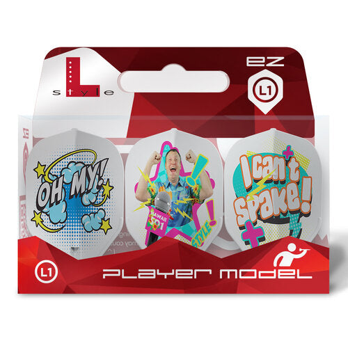 L-Style EZ L1 Wayne Mardle V1 Type B White Dart Flights