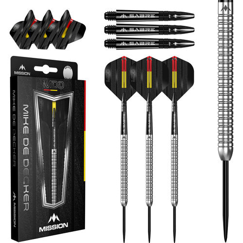 Mission Mike De Decker Darts - Steel Tip - 95% Tungsten - Silver