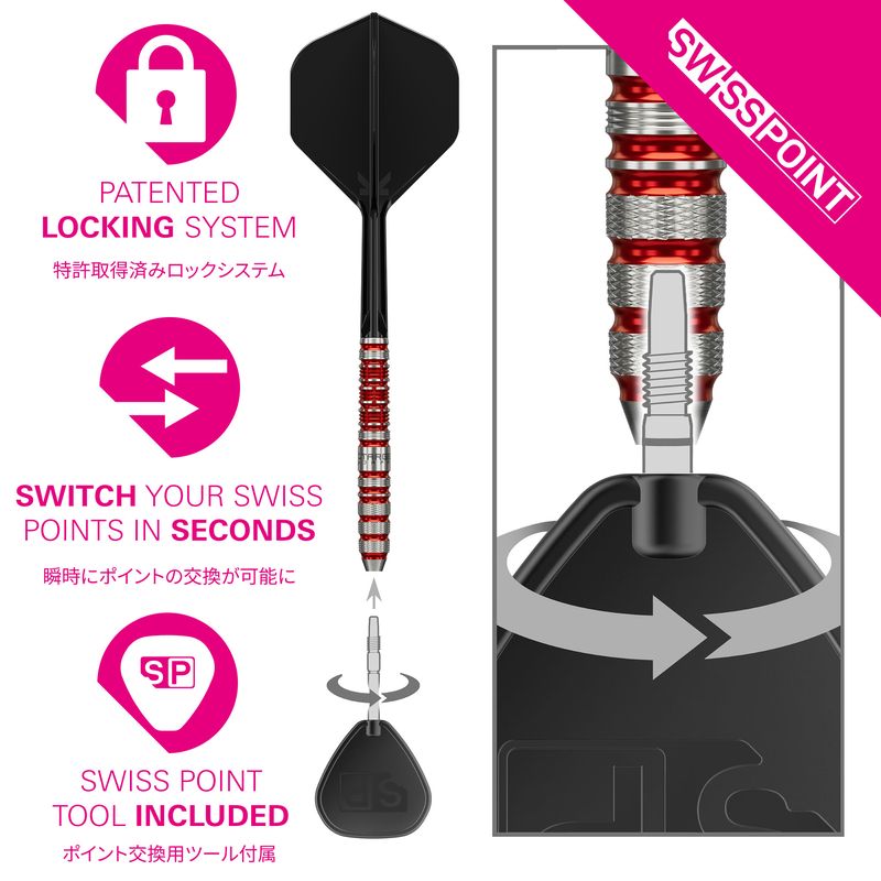 BLACK MARQUE SPINEL 90% 23G SP STEEL TIP DARTS 2026