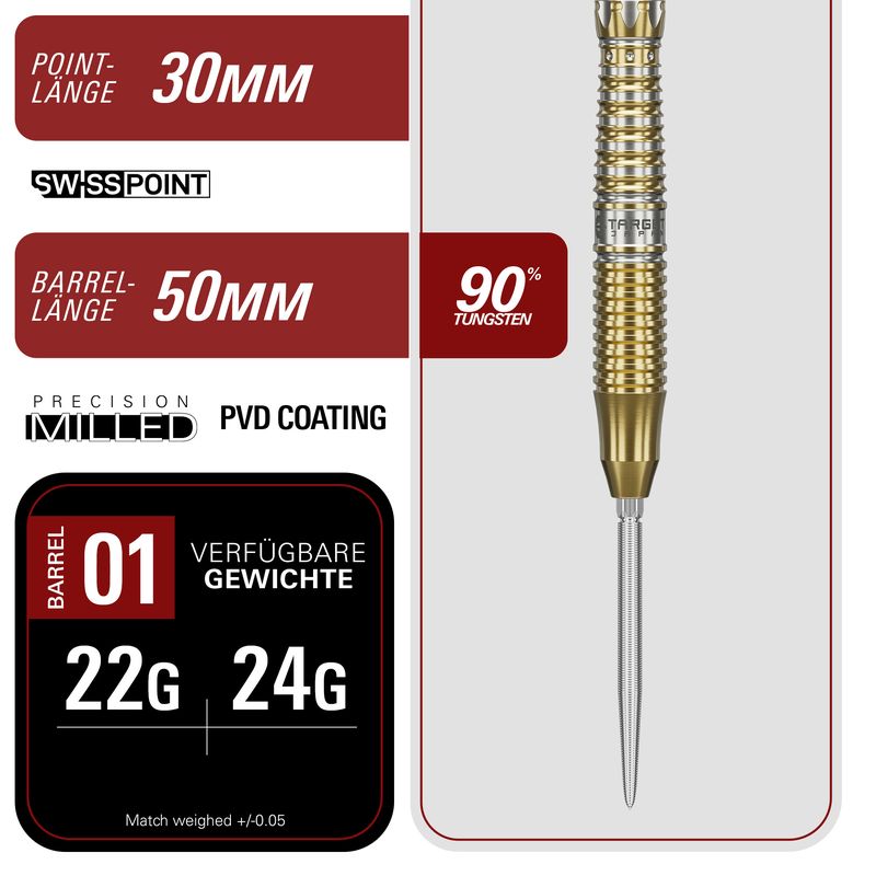 BLACK MARQUE ENZO 22G / 24G SP STEEL TIP DARTS 2026