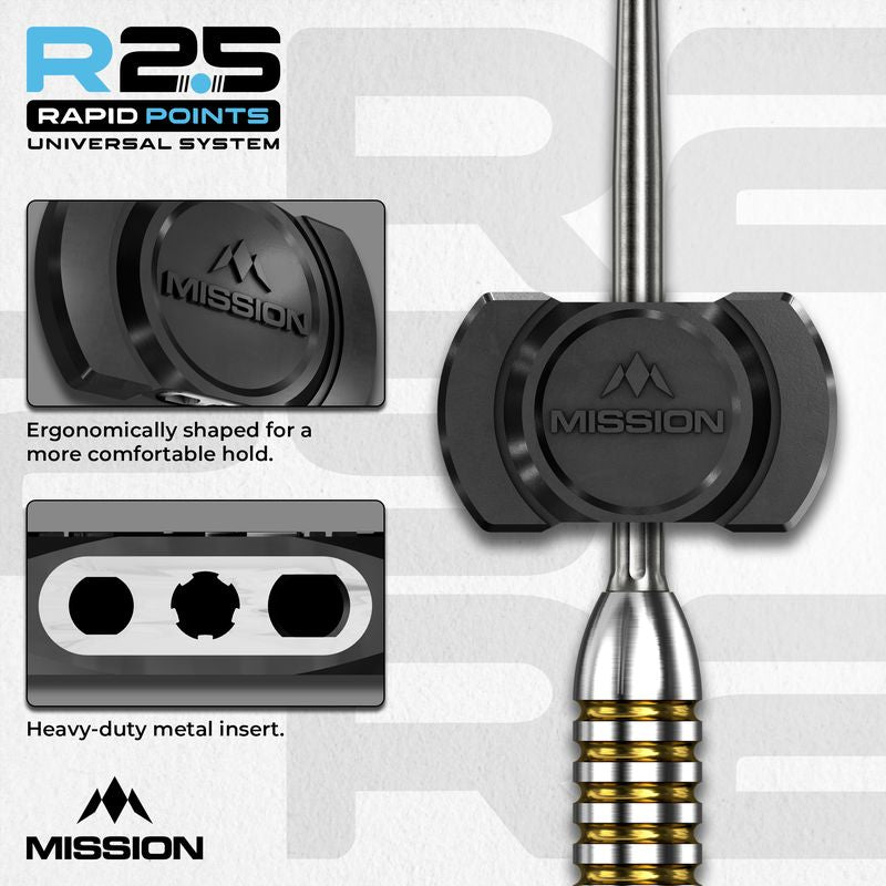 Mission R2.5 Rapid Dart Points - Point Changer Tool - Black