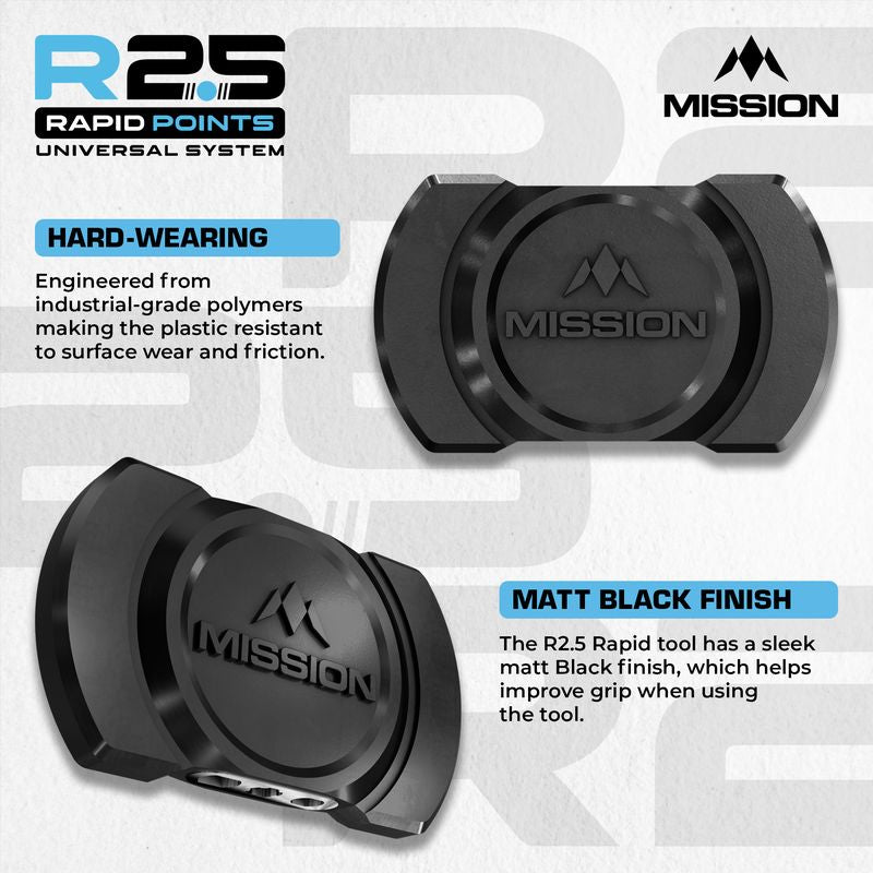 Mission R2.5 Rapid Dart Points - Point Changer Tool - Black