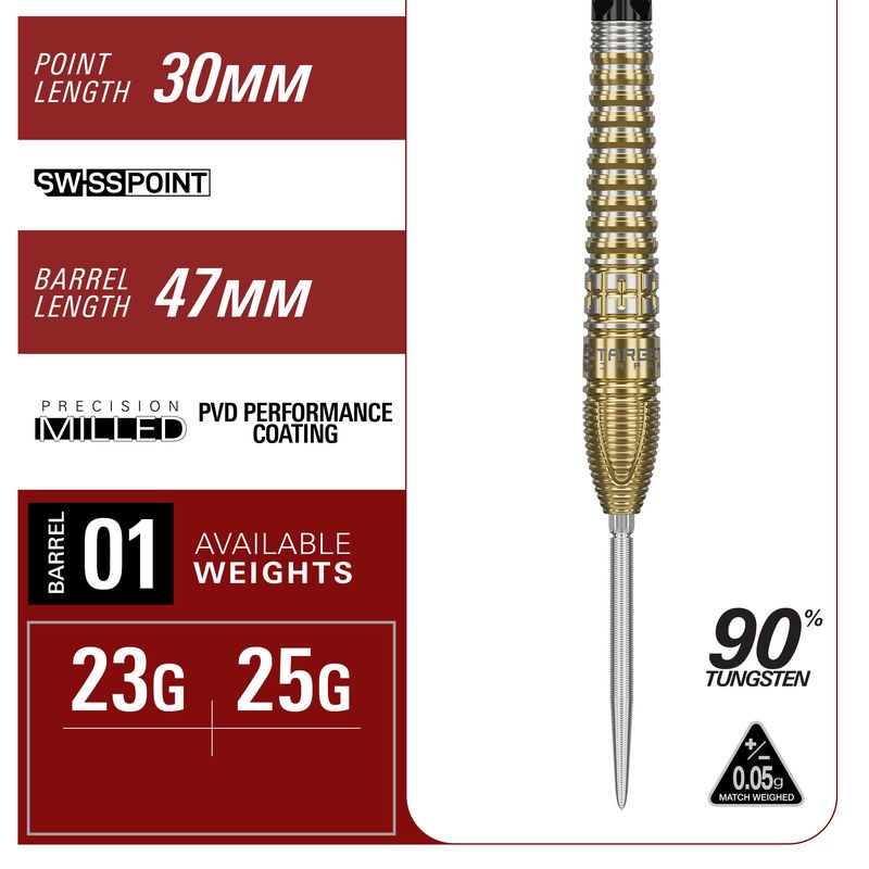 PRIME SERIES HOT SHOT GEN3 90% SP STEEL TIP DARTS 2026