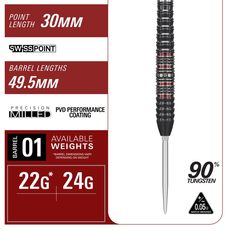 PRIME SERIES DIAMOND GEN4 90%  SP STEELTIP DARTS 2026