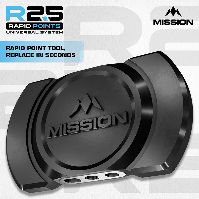 Mission R2.5 Rapid Dart Points - Point Changer Tool - Black
