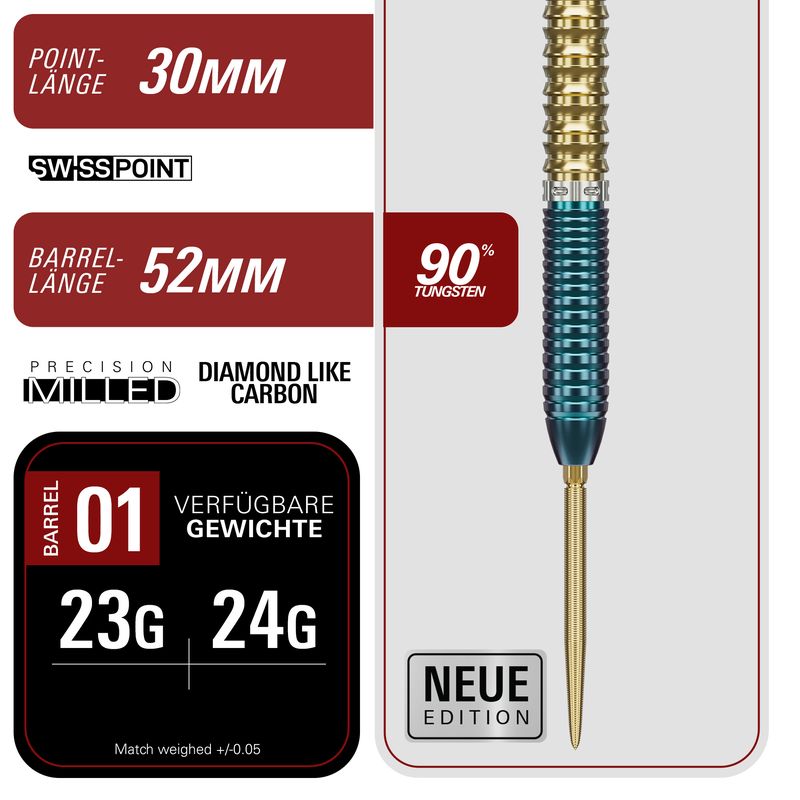 PRIME SERIES ZENITH GEN2.5 90% 23G / 24G SP STEEL TIP DARTS 2026