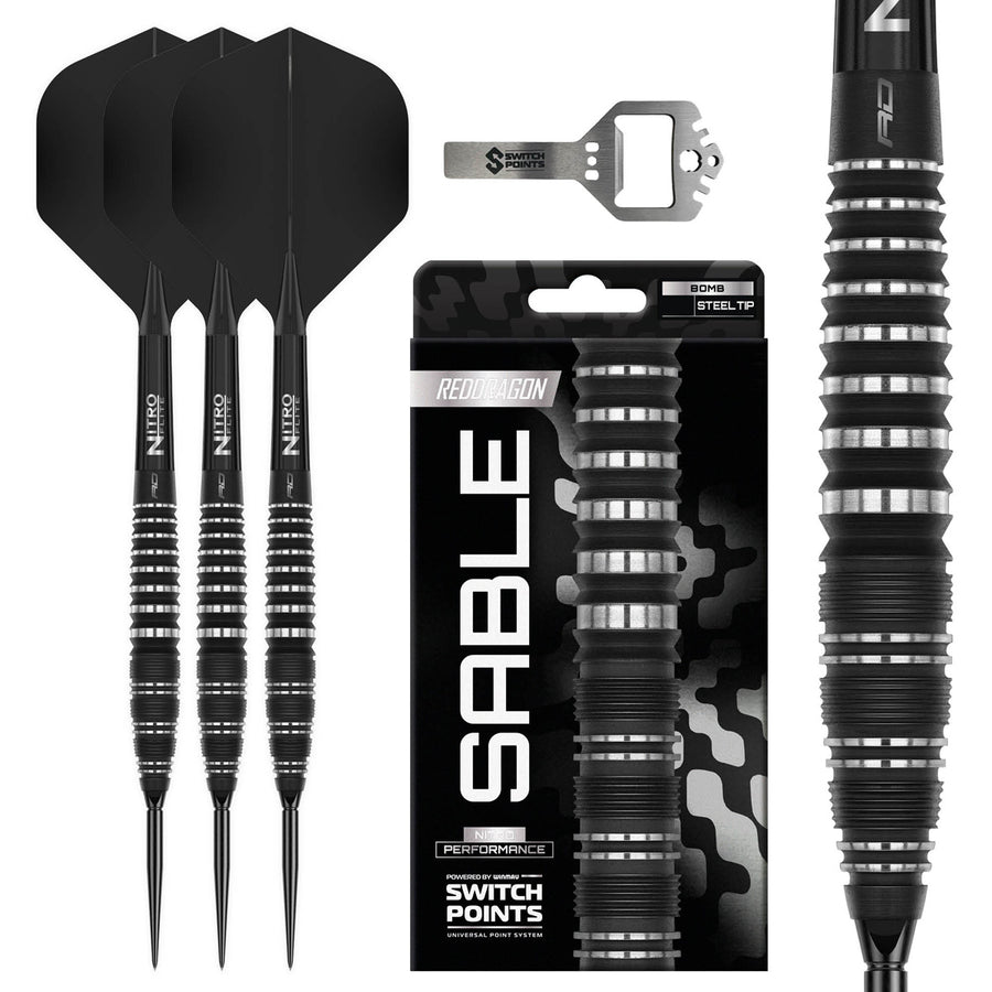Red Dragon Sable Bomb Switch Point 90% Tungsten Steel Tip Darts