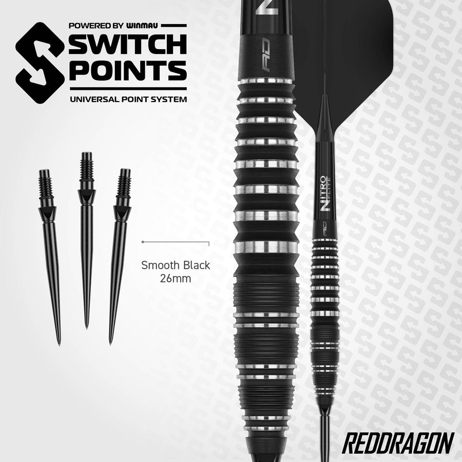 Red Dragon Sable Bomb Switch Point 90% Tungsten Steel Tip Darts
