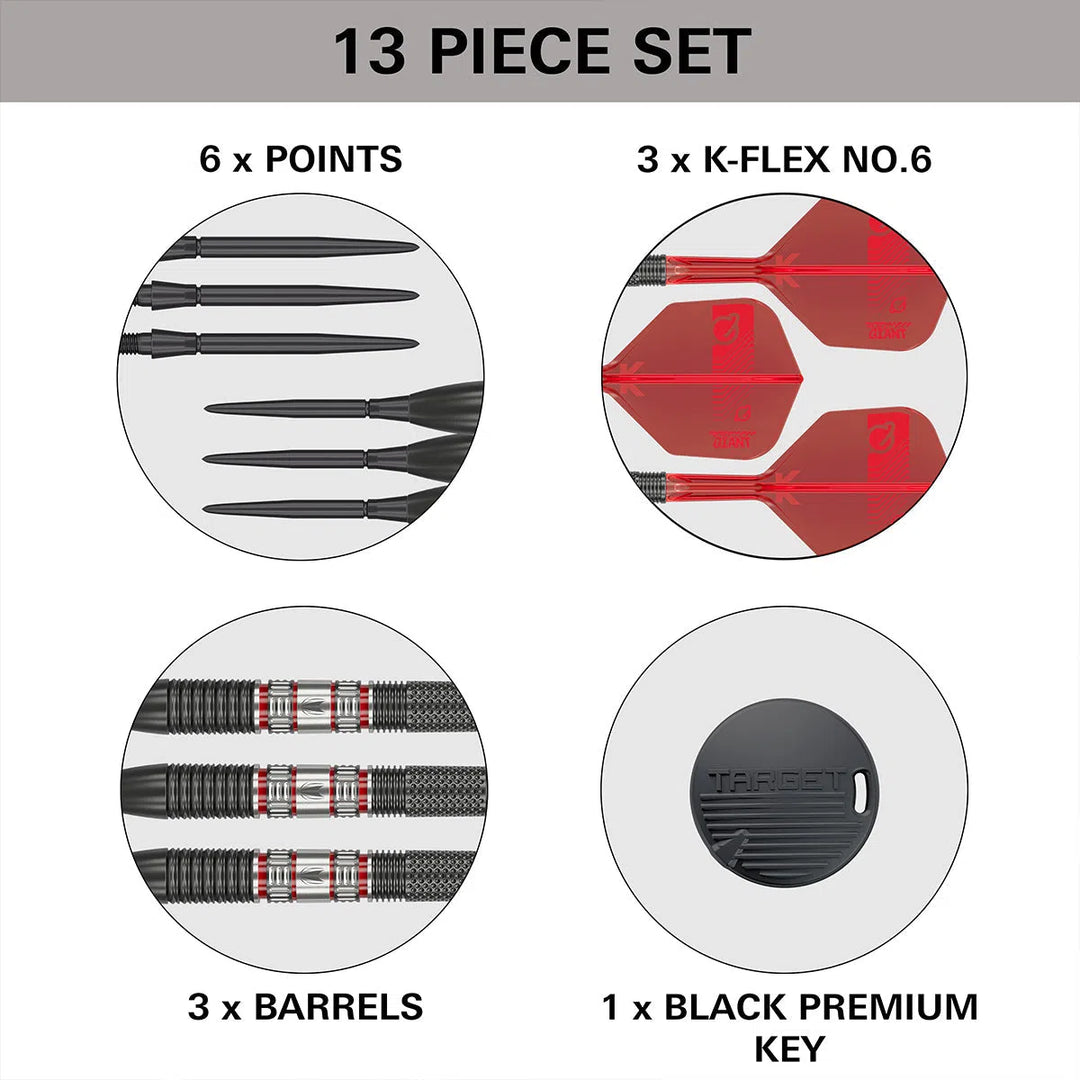 Target Darts Gabriel Clemens 95K 95% Tungsten Steel Tip Darts