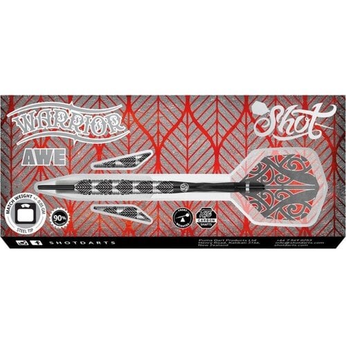 Shot Warrior Darts - Steel Tip - 90% Tungsten - Awe