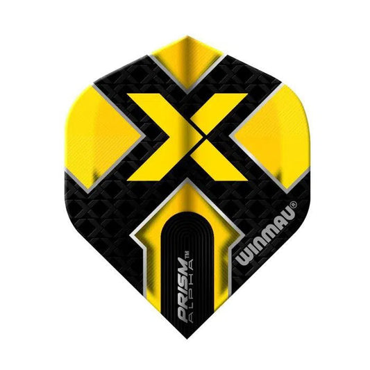Winmau Prism Alpha Black & Yellow Extra Thick Dart Flights