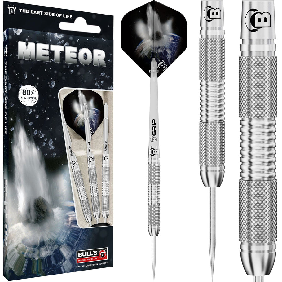 Bull's Meteor Darts - Steel Tip - 80% Tungsten - MT9 - Twin Knurl