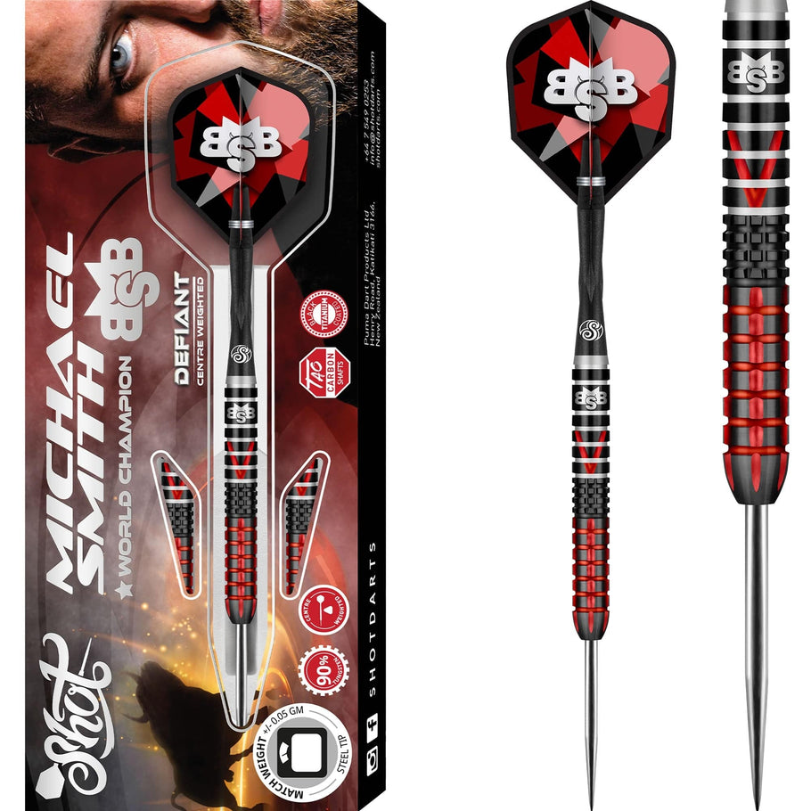 Shot Michael Smith Defiant 90% Steel Tip Darts