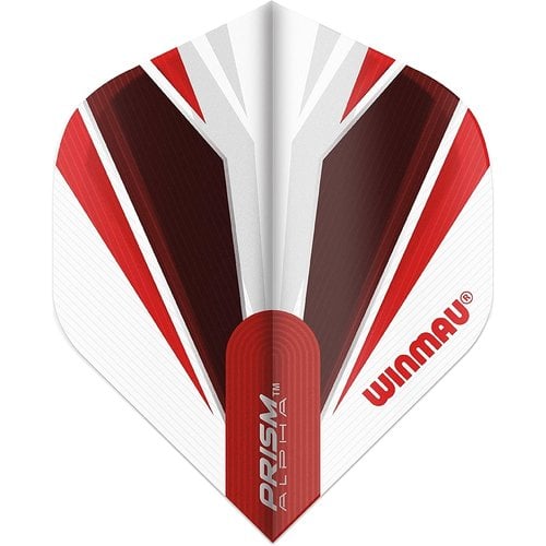 Winmau Prism Alpha White & Red Darts Flights