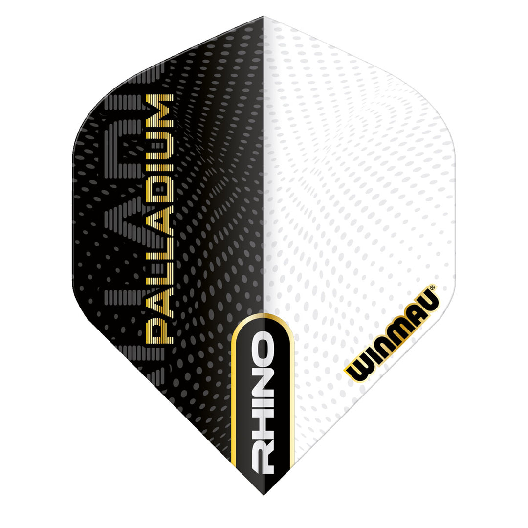 Winmau Rhino Extra Thick Palladium Black and White Standard Dart Flights