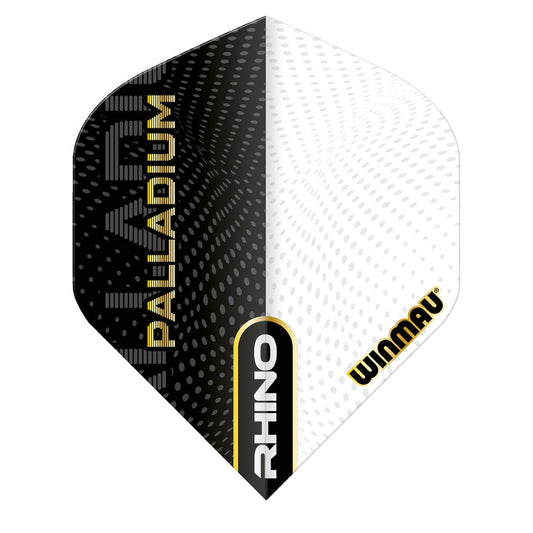 Winmau Rhino Extra Thick Palladium Black and White Standard Dart Flights