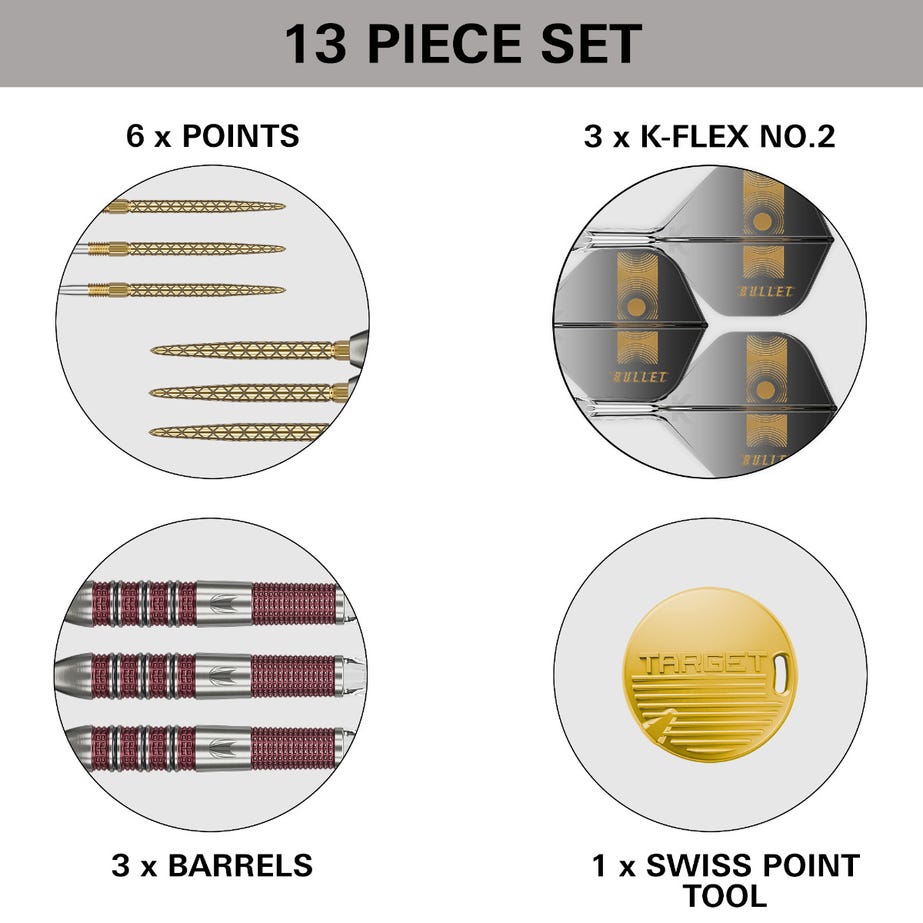 Target Stephen Bunting 95K SP 95% Tungsten Steel Tip Darts