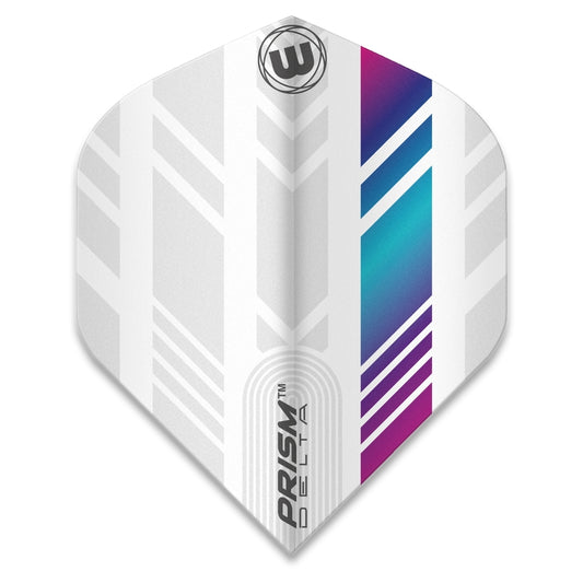 Winmau Flights – Prism Delta – White & Rainbow – Standard