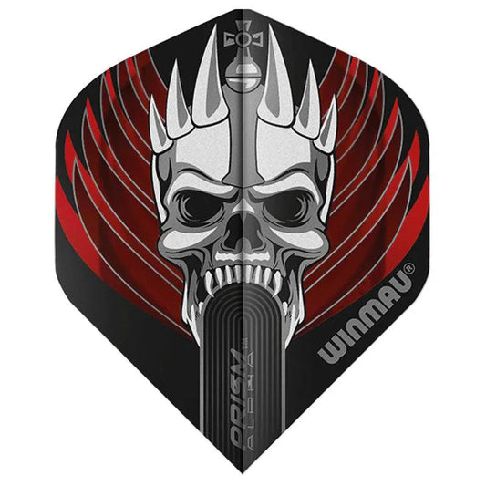 Winmau Prism Alpha Extra Thick Standard Black & Red & White Flights