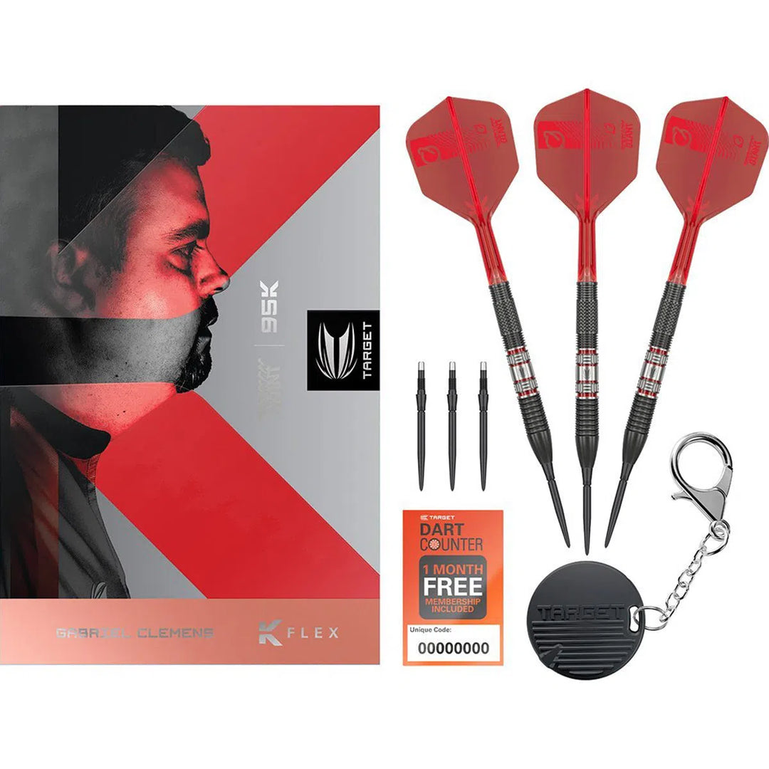 Target Darts Gabriel Clemens 95K 95% Tungsten Steel Tip Darts