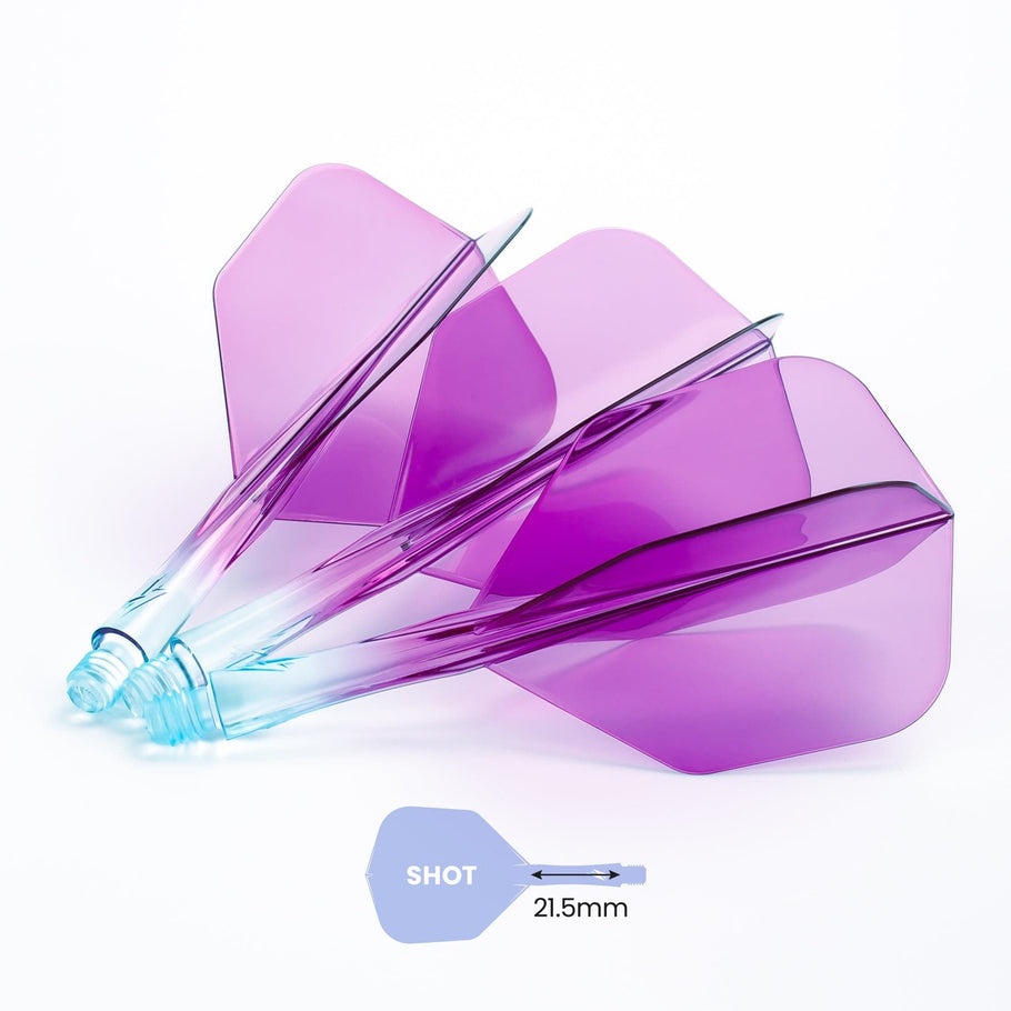 Caliburn SUP Flights - Moulded Flight & Shaft - Standard No6 - Two Tone - Blue and Purple