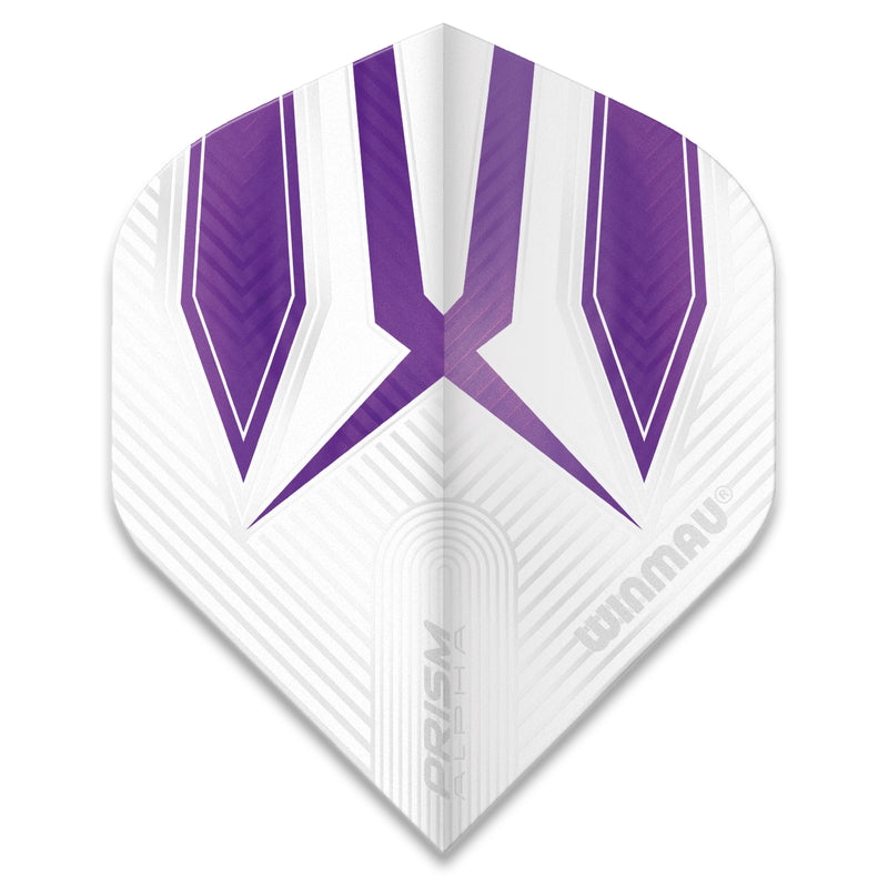 Winmau Flights – Prism Alpha – White & Purple – Standard