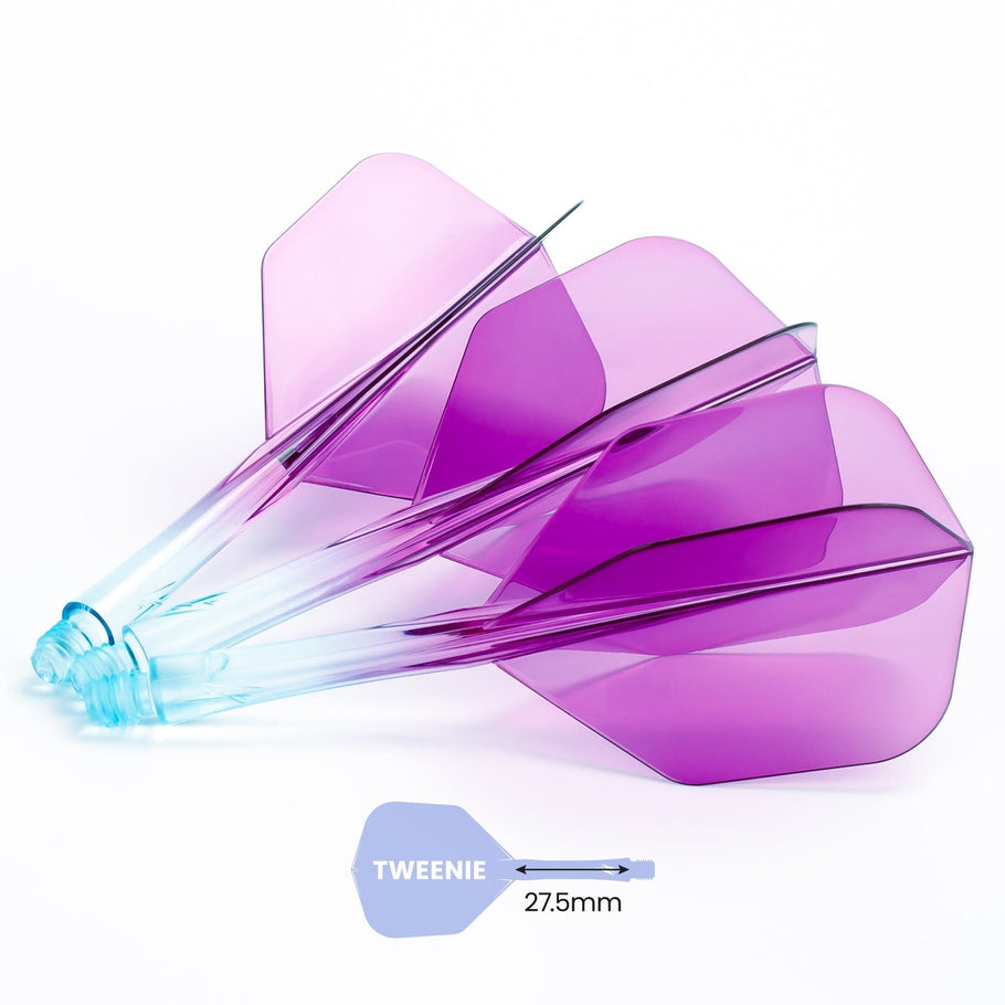 Caliburn SUP Flights - Moulded Flight & Shaft - Standard No6 - Two Tone - Blue and Purple