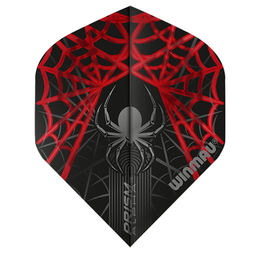 Winmau Flights – Prism Alpha – Red & Black Spider Web – Standard