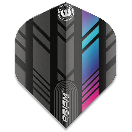 Winmau Flights – Prism Delta – Black & Rainbow – Standard