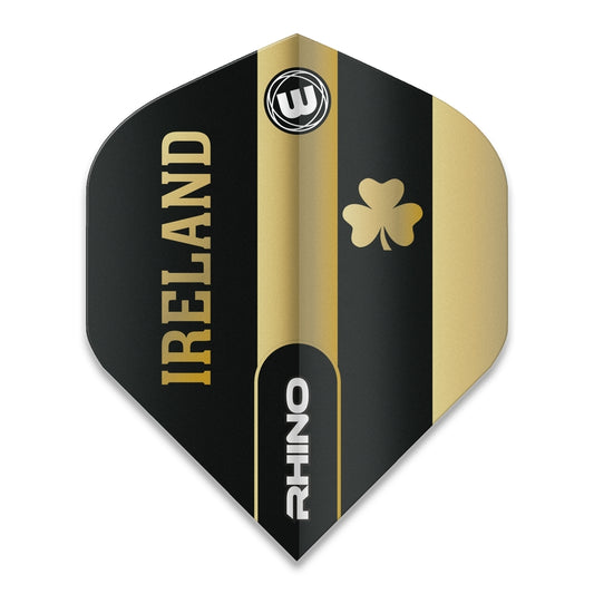 Winmau Flights – Rhino Extra Thick – Black & Gold Flag – Ireland